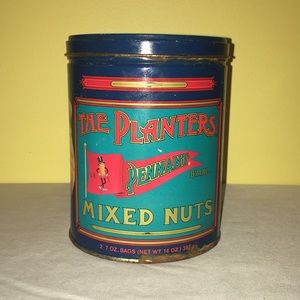 Vintage The Planters Pennant Mixed Nuts Tin